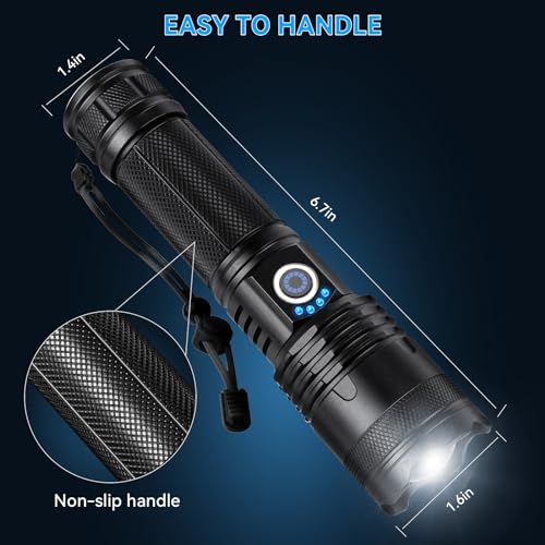 Sigoobal M110 Flashlights High Lumens, 990000 Lumens Led Flashlight Rechargeable, 5 Modes, Adjustable Beam & 12H Running Time thumb #7