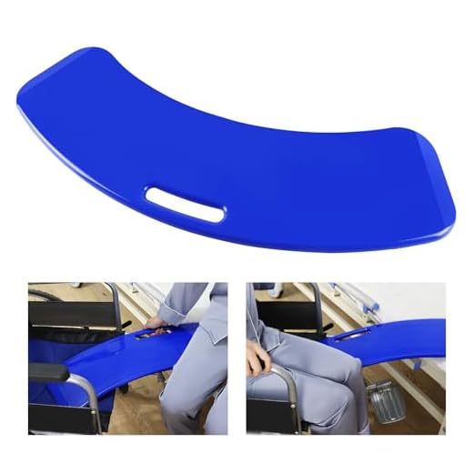 [LOSCHEN]Transfer Board, Patient Slide Assist Device for Transferring Patient or Handica from Wheelchair to Bed, Toilet, Tub, Car - Slide Board with A Handle（Blue）