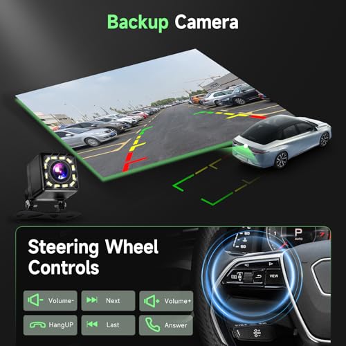 Estéreo para auto con pantalla táctil 6.86" y Bluetooth miniatura 6