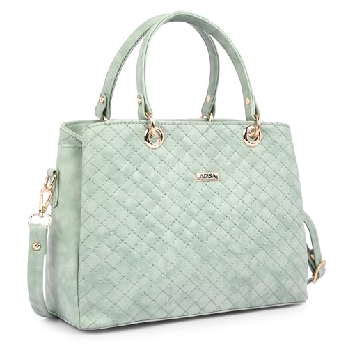 Image of ADISA quilted handbag shoulder bag for women and girls with detachable sling belt (AD4077)