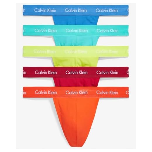 Calvin Klein Men's The Pride Edit 5-Pack Underwear, Cherry Tomato, Persian RED, Lemon Lime, Aqua Green, Blue AMBIENCE, L