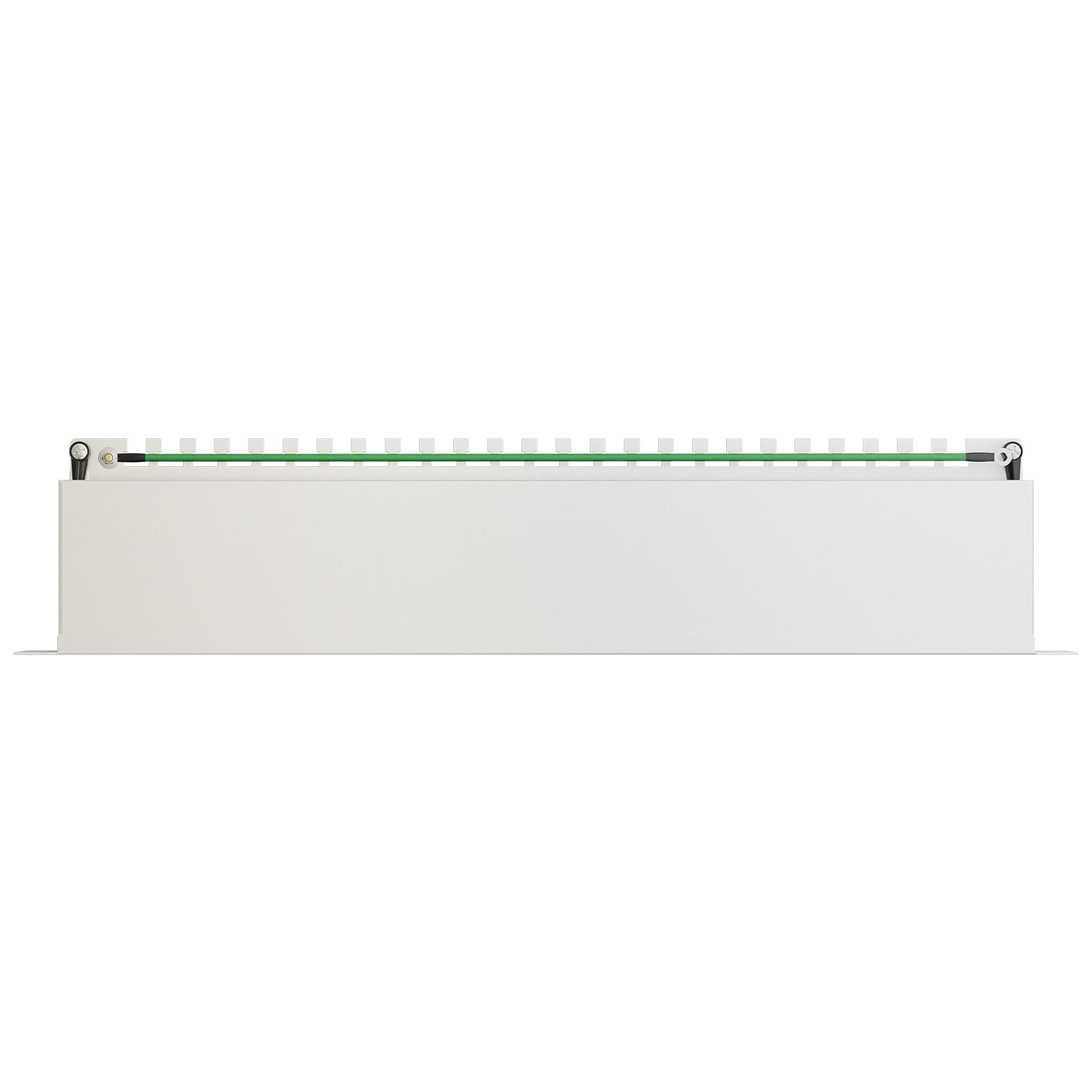 FGB Pannello patch CAT 7, pannello di distribuzione 24 porte, 19", 1U, grigio chiaro | Montaggio in rack da 19", montaggio server, RJ45 schermato, pannello patch di rete schermato, per switch di rete Gigabit