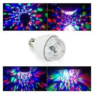 Natuus 360 Degree Rotating LED -2 Pc | Rotating Bulb Disco LED Light Lamp for Home Pooja Temple Party Home Diwali Decoration (Multi Colours) Night Light for Kids Bedroom 3