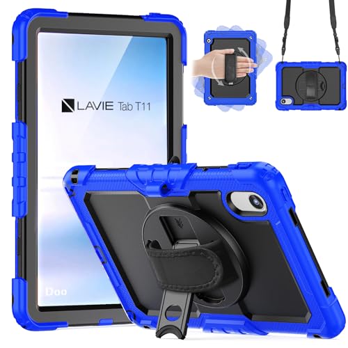 �u�����X�N���[���v���e�N�^�[�vDoo LAVIE Tab 11FHD1 11�C���`�p �P�[�X �ϏՌ� 360°��]�X�^���h �V�����_�[�X�g���b�v�t�� | LAVIE Tab T11 T1165/KAS PC-T1155HAS PC-TAB11F01�p �V��