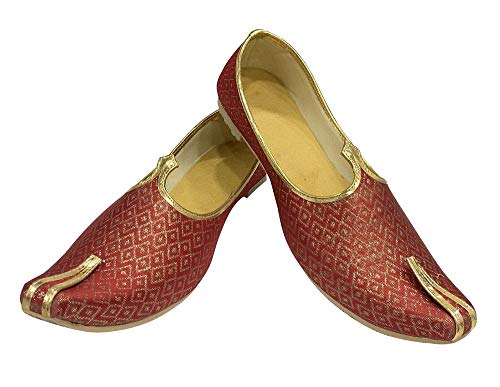 Stop n Style Wedding Khussas - Men's Dressy Juttis, Casual Indian Shoes for Groom, Paisley Design Him2