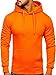 BOLF Hombre Sudadera con Capucha Pulóver Liso Blusa Sweater Hoodie Jersey Suéter Sweatshirt Outdoor Deporte Entrenamiento Básico Ocio Estilo Deportivo 2009 Naranja M [1A1]