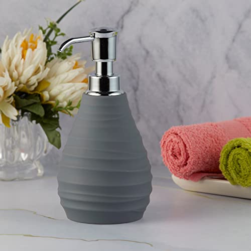 Image of Kookee Acrylic Soap Dispenser with Pump for Kitchen, Bathroom, & Wash Basin, Designer Refillable for Liquid Handwash, Shampoo & Lotion, Leakproof, Set of 1 (9912)