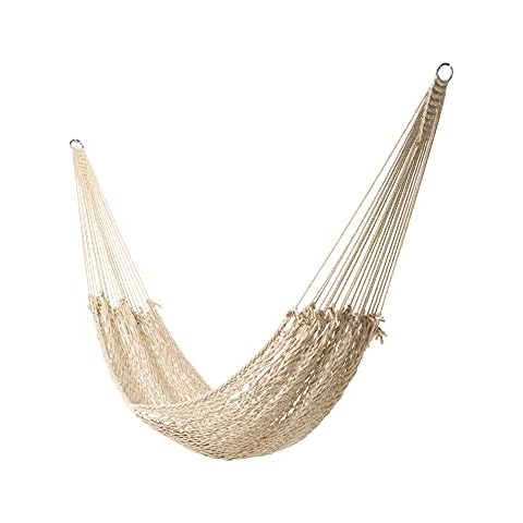 Original Pawleys Island Large Original DuraCord Low Country Sling Rope Hammock with Free Extension Chains & Tree Hooks, Handcrafted in The USA, Accommodates 2 People, 450 LB Weight Capacity Cover