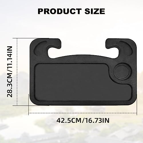 Car Stand Steering Wheel Tray Food Tray With Drink Holder Suitable For Most Vehicle Steering Wheels Steering Wheel Stand Tray Steering Wheel Desk Car Tray Shelves(black)