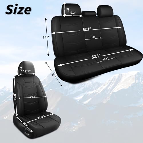 Image of HChengkikz Front Car Seat Cover, Breathable and Sporty (Black)