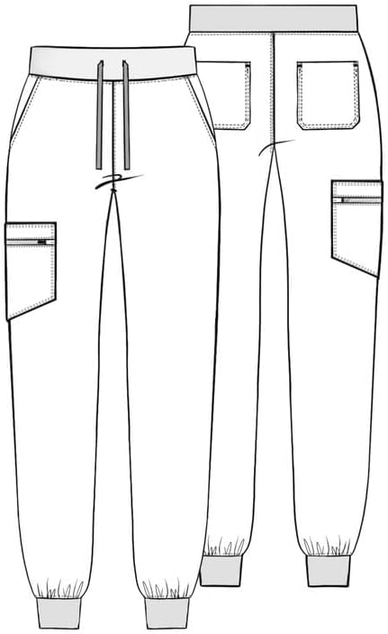 Kitmaz Scrub Pants for Women - Mid Rise 4-Way Stretch Anti-Wrinkle Slim Fit Jogger Pants, Drawstring & 5 Pockets Navy Blue