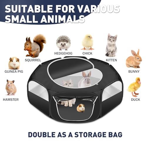 Viscoo Portable Small Animals Playpen, Waterproof Guinea Pig Playpen For Indoor, Small Pet Pop Up Playpen Outdoor For Hamster/Rabbit/Chinchilla/Chick/Ferret/Hedgehog thumb #6