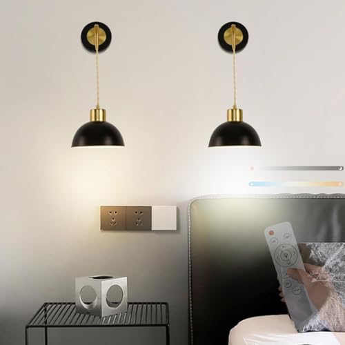 Lámpara de Pared con temperatura regulable de 2700K a 6500K y control remoto de 2 piezas