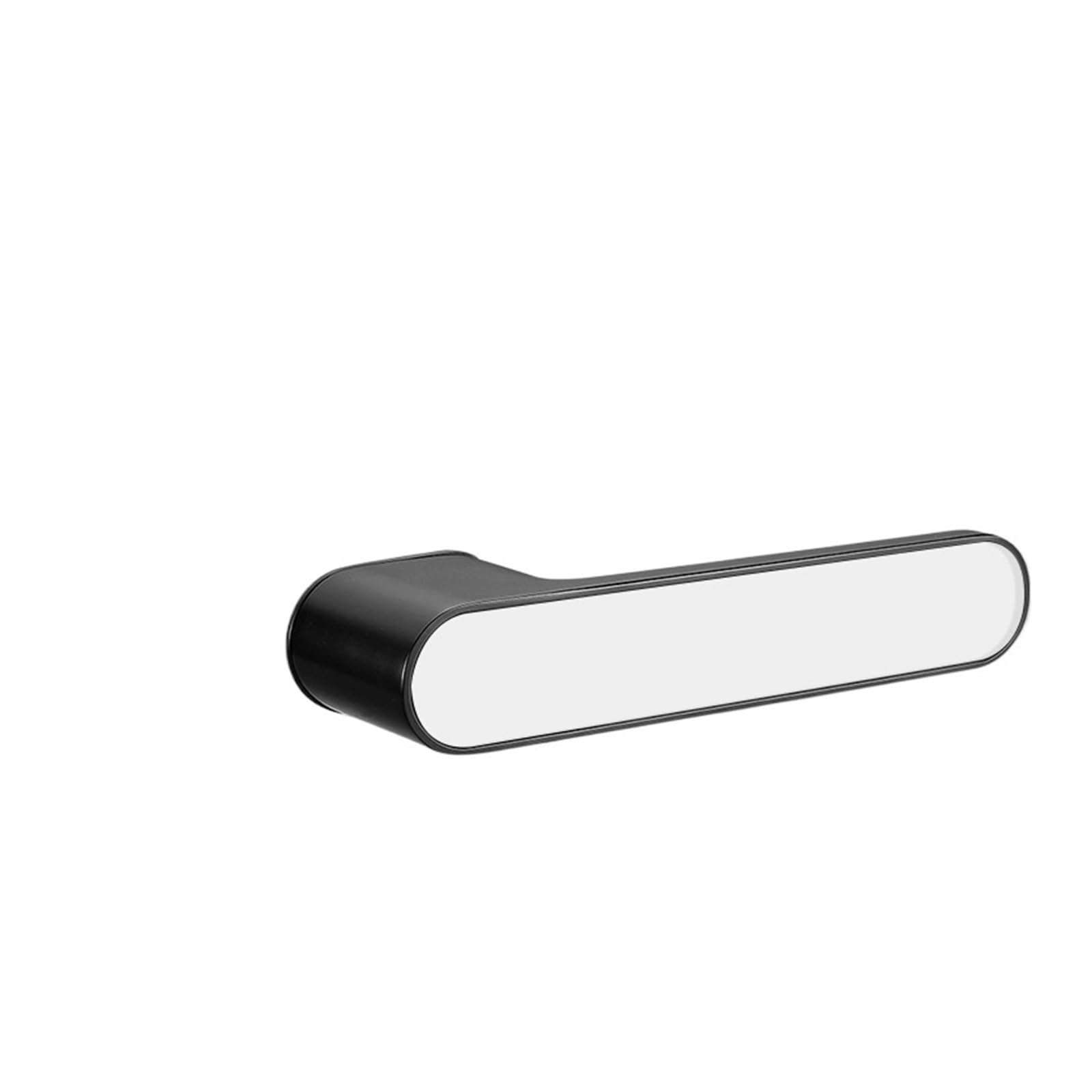 ZONSHJDKR Magnetic Door Lock Indoor Silent Home Bedroom Living Room Invisible Zinc Alloy Wooden Handle(Round Handle Black with White 2)