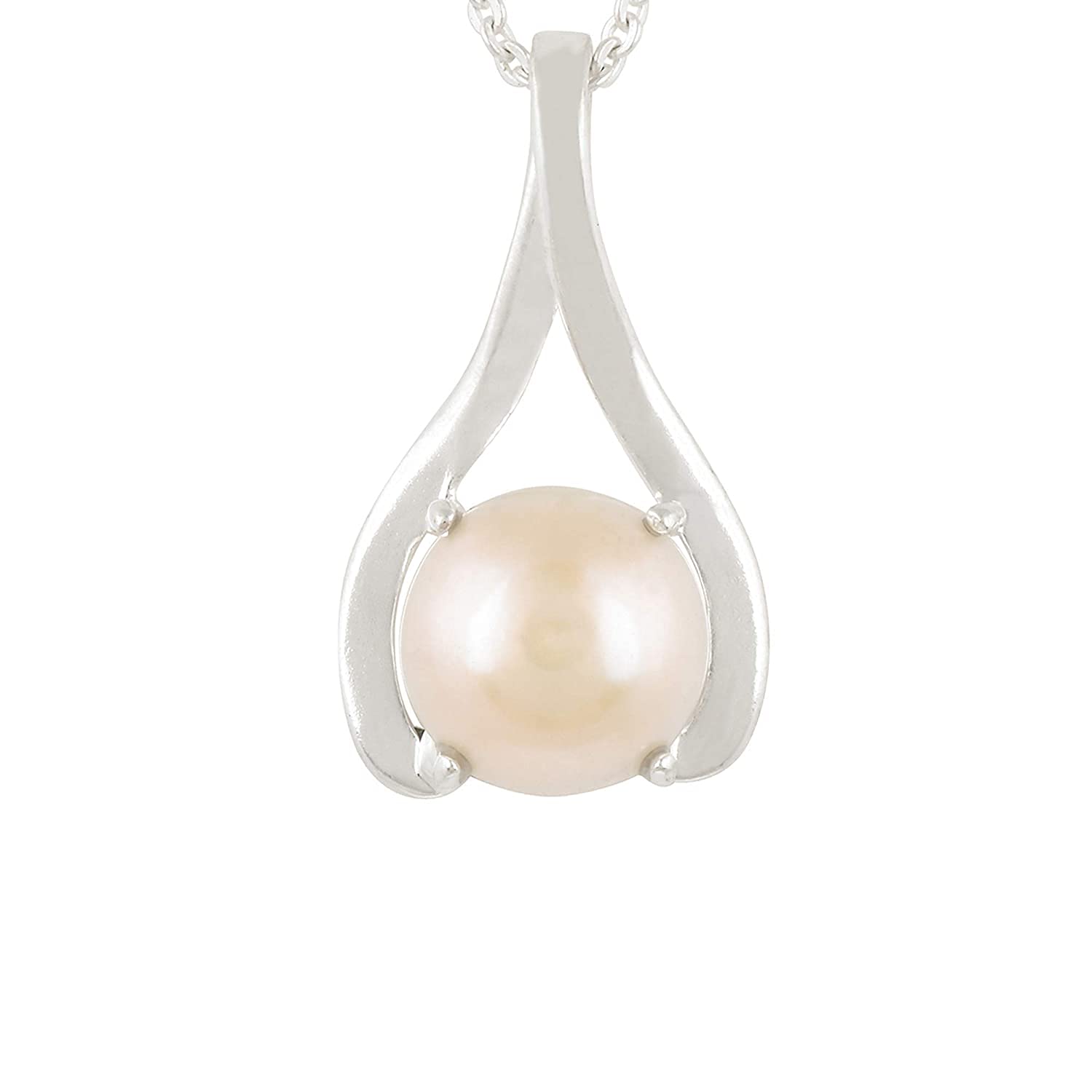 anuj sales 18.25 Ratti South Sea Pearl Silver Plated Pendant Locket Moti Stone Natural Certified Gemstone for Men and Women (White-picture-30