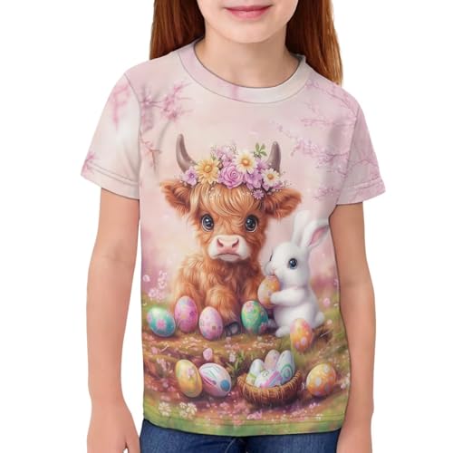 Image of WELLFLYHOM Kids Tshirts Girls Boys Short Sleeve Crewneck Tees Shirts Casual Sport Pullover Tops Size 3-16 Years
