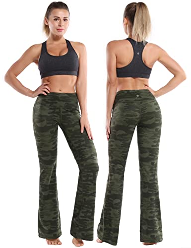 Image of BUBBLELIME 29 inch /31 inch /33 inch /35 inch /37 inch 3 Styles Women's High Waist Bootcut Yoga Pants Basic /Side Pockets Tummy Control Workout Flared