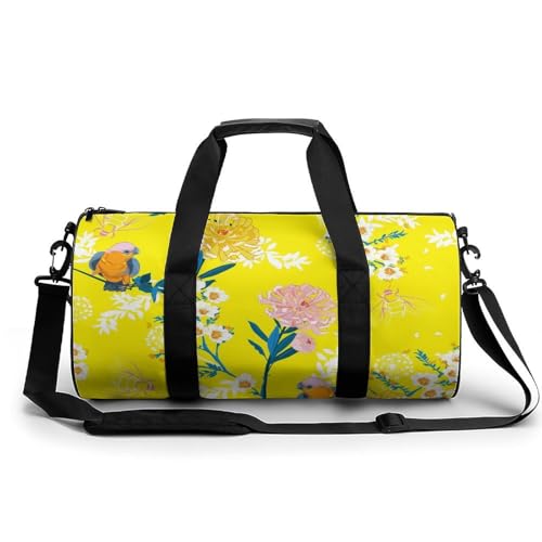 Sac de voyage fleurs roses oiseaux 45cm : finissez-en avec les bagages lourds