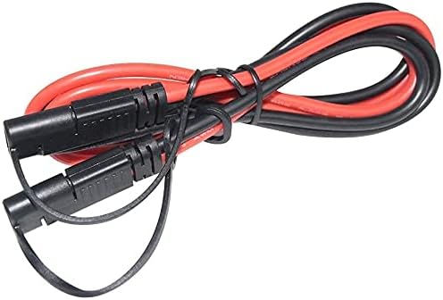 10Gauge Sae Extension Cable 10AWG - 10FT Sae to Sae Cable Battery Charger Extension Cord Heavy Duty 10AWG Quick Disconnect Sae 2Pin Connector Solar Panel Power Connect Plug Harness with Waterproof Cap