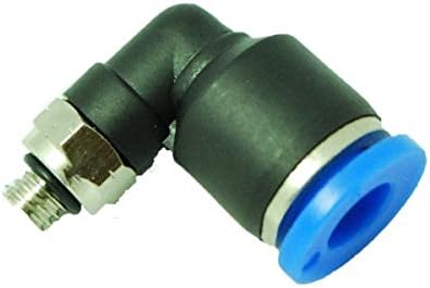 MTL 1/4-U10 Push to Connect L Shaped Elbow Male Fitting, 1/4" OD, 10-32 UNF (Pack of 10)