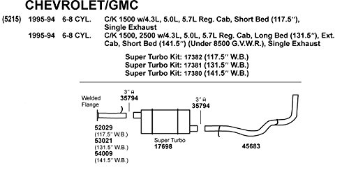 Image of Dynomax 53021 Exhaust Pipe for Chevrolet C1500