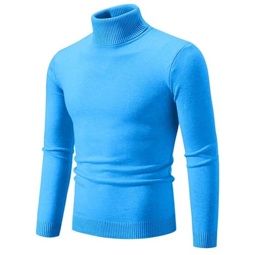 Men'S Warm Turtleneck Long-Sleeved Solid Color Stretch Knitted Bottoming Pullover Sweater2