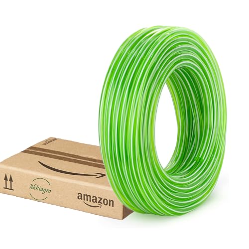 Image of 3 /4 inch hose pipe with 2 SS Hose Clamps and 1 Tap Connector, Used for Floor Cleaning, Bike Wash, Car Wash, Gardening (5 Meter) (Green Zebraline)