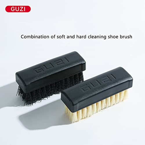 Guzi 2Pcs Professional Cleaning Shoe Brush Plastic Soft Brush Hard Brush Household Cleaning Set Shoe Care Leather Care Shoe Brushes For Cleaning #TOP1