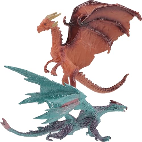 Alipis Figura de Dragón Mitológico Realista de Plástico Sólido Mini Juguete Educativo para Adorno de Animales Mitológicos para Decoración y Juegos de Simulación