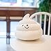 RJGLKS 25 cm Dessin animé Merde en Peluche Oreiller Chien Coussin Cadeau Jouets en Peluche Anniversaire drôle Forme simulée pour Enfants Blanc