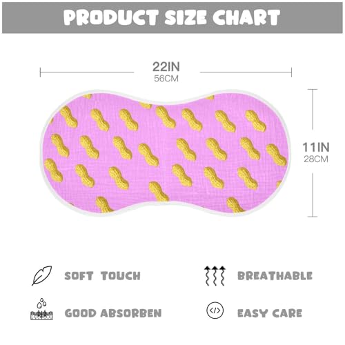 Peanuts Pink Baby Burp Cloths Absorbent Burping Cloths for Babies Cotton Burp Cloth Burp Clothes Rags Baby Washcloths Bibs Towel for Baby Boy Girl Newborn Essentials,2 Pack3