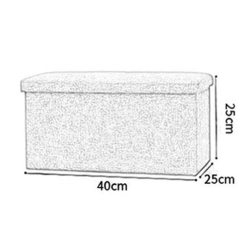 Banc pliant cube ottoman bleu en lin avec coffre de rangement salon