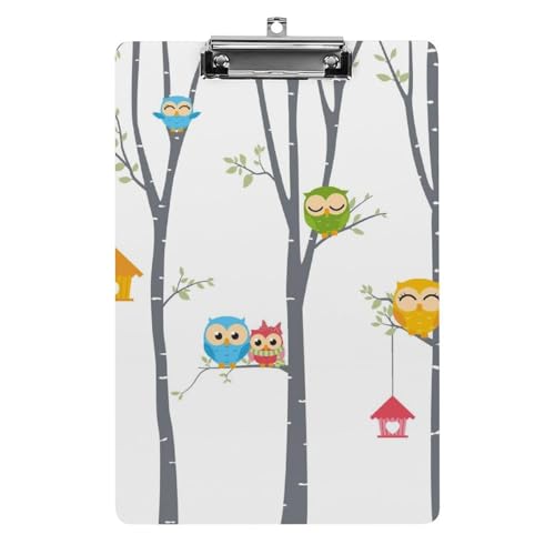 Porte-formulaires clipboard pince A4 oiseau branche d'arbre et papier