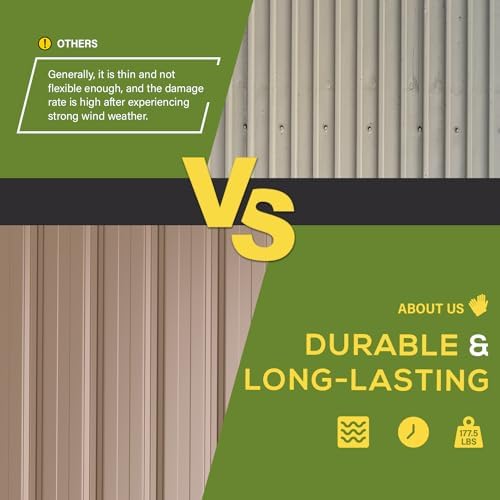 U-MAX 8' x 10' Metal Storage Shed for Outdoor, Yard Steel Shed with Design of Lockable Doors, Utility and Tool Storage for Patio, Garden, Backyard, Outside use - 5