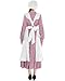 CR ROLECOS Colonial Prairie Dress for Women Long Sleeve Pioneer Costume Amish Old Fashioned Floral Dresses Pink L