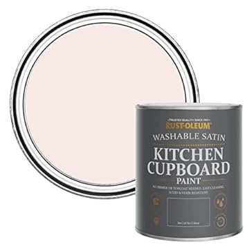 Rust-Oleum Pink Scrubbable Kitchen Cupboard Paint in Satin Finish - China Rose 750ml