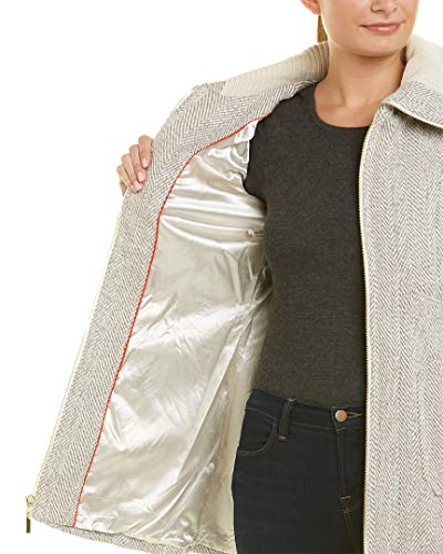kensie Women's Full Zip Front Wool Blend Tweed Jacket3