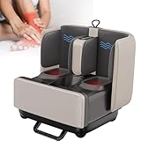 SSQUZA Masajeador de Pies y Gemelos 2 en 1 con Calor, Shiatsu, Compresión, Vibración y Amasado | Masajeador para Pies, Tobillos y Piernas | Alivio del Cansancio y Fascitis Plantar Off-White
