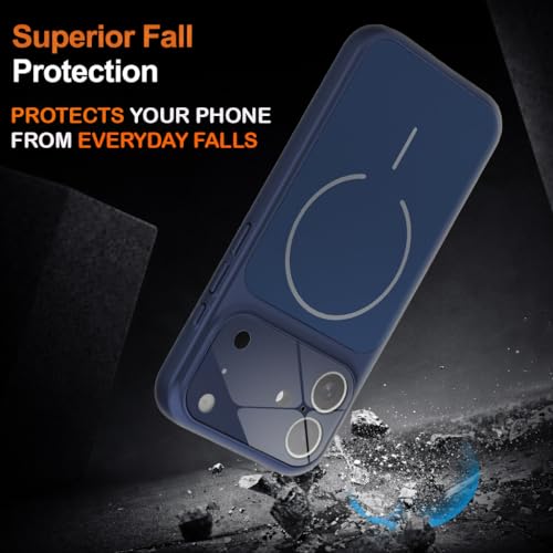 Image of SHINESTAR iPhone 16 Case - Premium Shockproof Protective Cover, Wireless Charging Compatible, Slim & Durable Luxury Back Cover with Camera Protection (Blue)