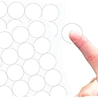 72 Etiquetas adhesivas redondas transparentes para cierre, diámetro 32mm.