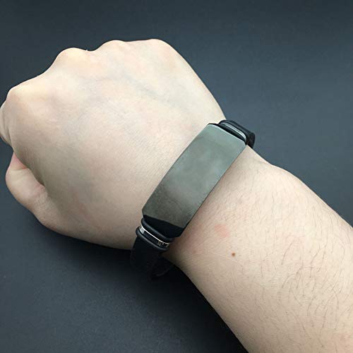 Deo Jewelry Personalized Id Wristband - Silicone Clasp Identification Bracelet And Sport Id For Boys Girls (Black/Black) #TOP4