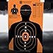 KNINE OUTDOORS Shooting Paper Targets for Shooting Range, 23 x35 inch, Bulk for Hunting, Handguns, Pistols, Rifles, Silhouette with Red Bullseye, Orange Design (50 Pack)