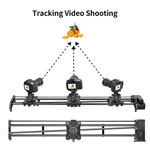 Image of GVM 48 inch /120cm Motorized Camera Slider, APP Professional Carbon Fiber Dolly Rail Camera Slider, Motorized Time Lapse and Video Shot Follow Focus Shot and 120 Degree Panoramic Shooting