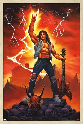 Netflix Stranger Things: Season 4 - Rock On Wall Poster, 22.4L" x 14.7W", Blonde Framed Version
