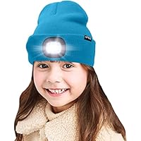 ATNKE Muts met led-verlichting, oplaadbaar, USB-hardloopmuts met licht, extreem fel, 4 ledlampjes, winter, warm, hoofdlamp voor dames en heren, cadeau, legergroen, Eén maat