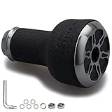 HEIGHTEN 24mm リール ハンドル ノブ TPE製 10g シマノ ダイワ 通用 (Shimano Type A) (Daiwa Type S)用 TPE Series (ガンメタル) (422)