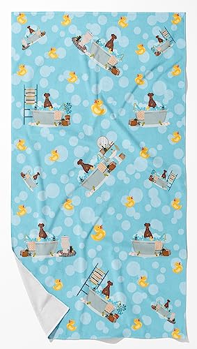 Caroline's Treasures WDK5605BTLG Natural Ear Red and Tan Doberman Pinscher Bath Towel Large