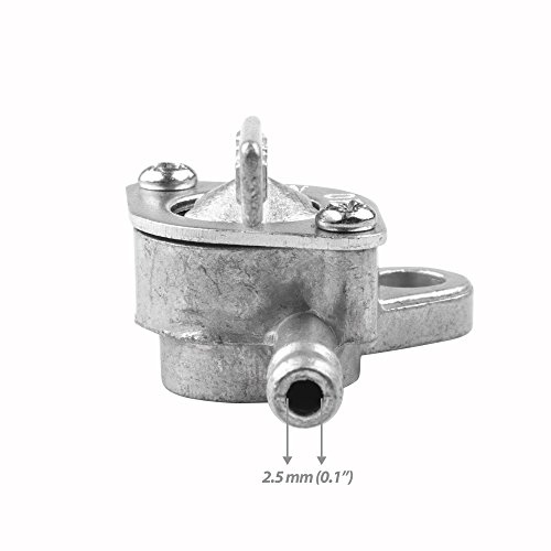 Image of 1PZ In-Line Gas Fuel Shut Off Petcock fits 6mm 1 /4 inch or 3 /16 inch ID Hose Fuel Line for 50cc 70cc 90cc 100cc 110cc 125cc Scooter Quad Go Kart Moped Baja BA150 ATV X15 X18 X22 Mini Pocket Bike (Pack of 2)