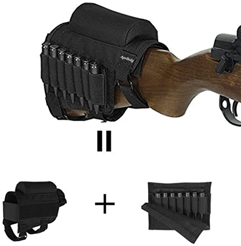 Wuuye Rifle Buttstock, Adjustable Tactical Cheek Rest Pad Ammo Pouch With 7 Shells Holder For Hunting Shooting #TOP3