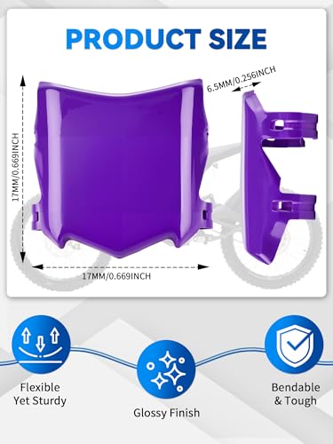 Image of Ebike Front Number Plate Universal for Surron Talaria Purple